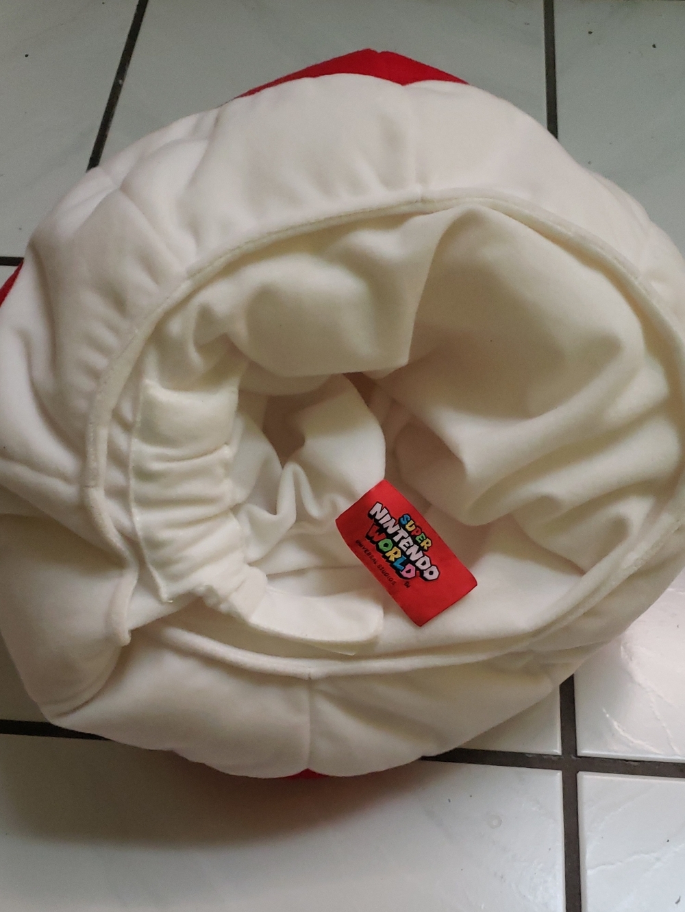 Super Mario Toad Plush Hat - White and Red
